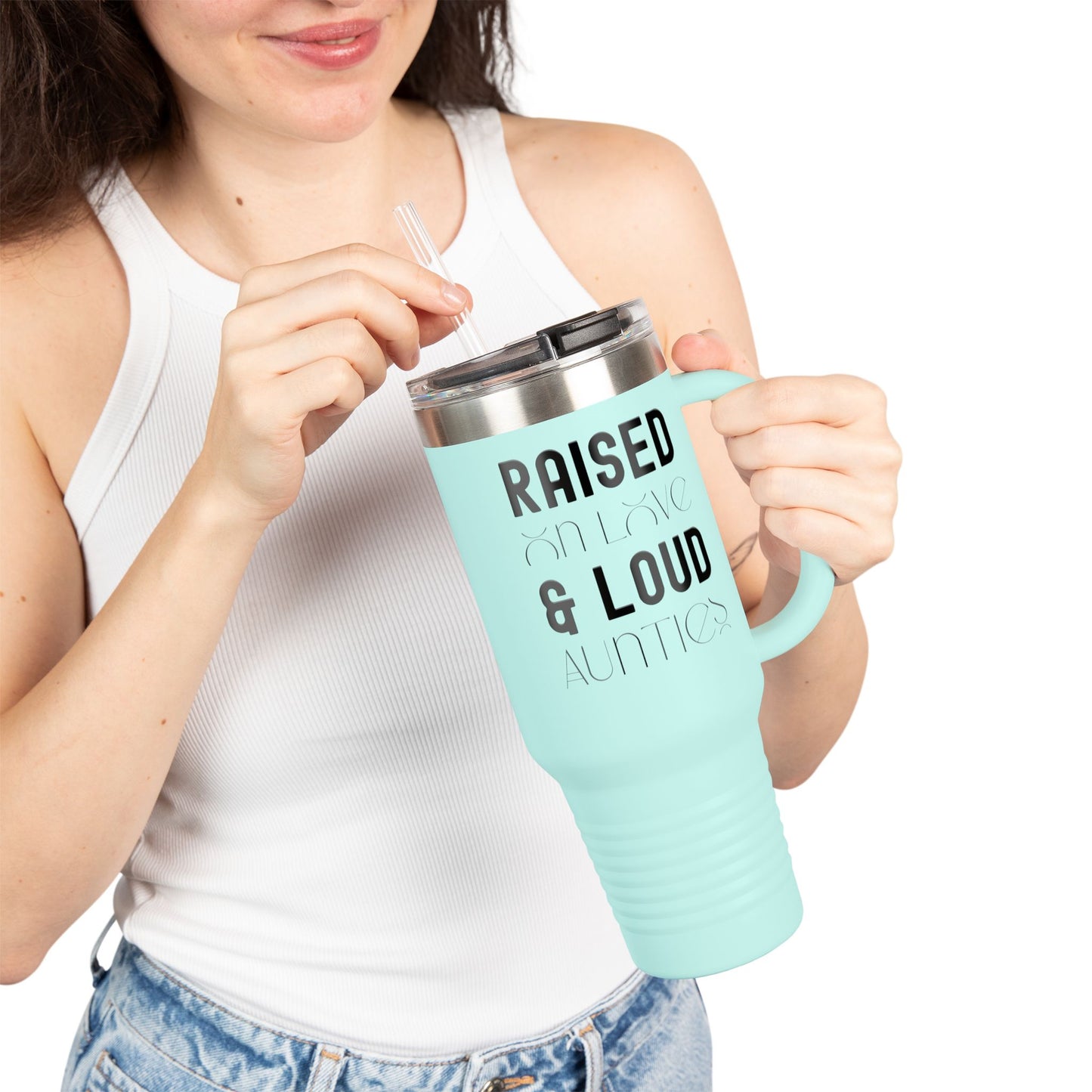Insulated Travel Mug - 40oz | Perfect for Busy Aunties on the Go, Love & Family Inspired Design, Ideal Gift for Birthdays, Mother's [...]