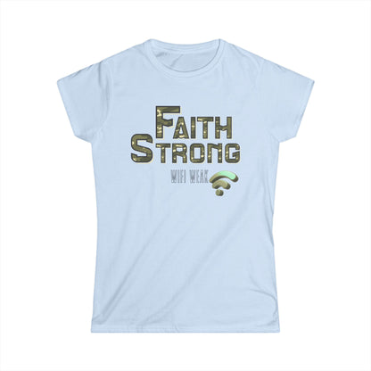 Faith Strong Women's Tee - Inspirational T-Shirt for Believers, Casual Top, Fitness Wear, Gift for Faith, Everyday Style
