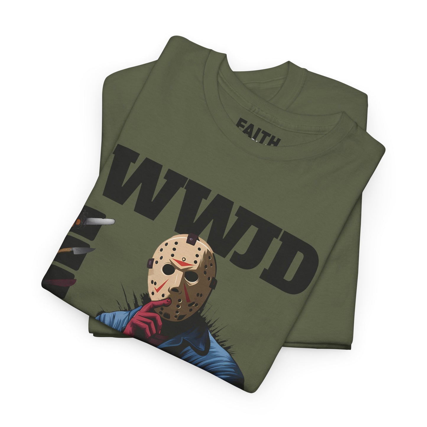 WWJD Unisex Heavy Cotton Tee, Graphic T-Shirt, Casual Wear, Gift for Him, Trendy Apparel, Statement Tee