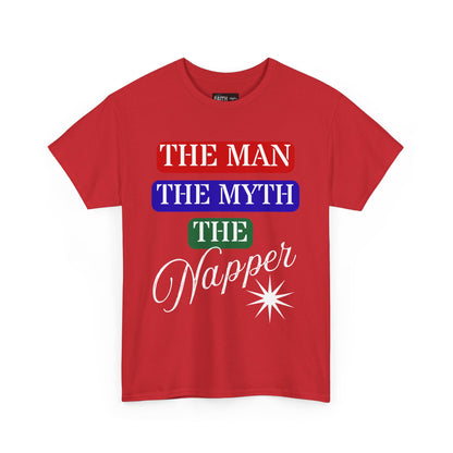 The Man, The Myth, The Napper Tee - Funny Unisex Cotton T-Shirt, Gift for Nap Lovers, Humor Apparel, Relaxation Shirt, Fun Sleepwear