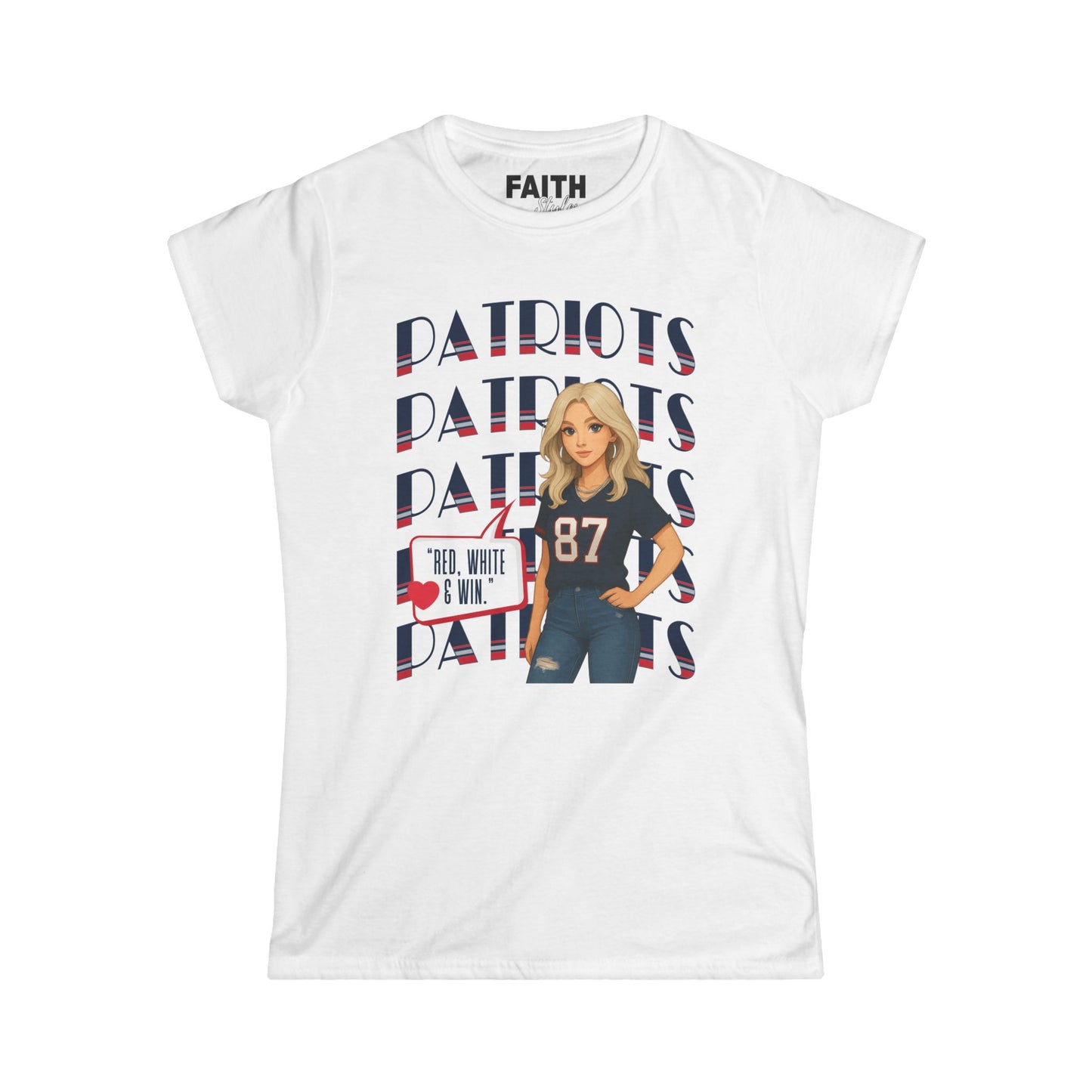 Patriots Fan Women's Tee, Sports T-Shirt, Football Apparel, Game Day Shirt, Women's Casual Wear, Team Spirit Clothing