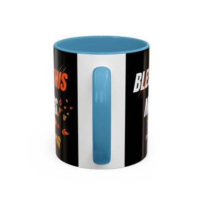 Bless This Mess Coffee Mug, Autumn Mug, Funny Mug Gift, Black Ceramic Mug, Fall Coffee Cup