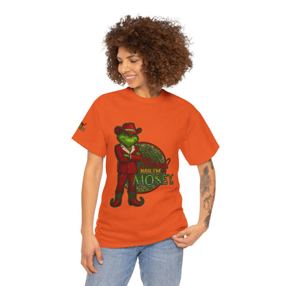 Grinch Inspired in Red Suit Tee — "Nah, I’m Money" Christmas Graphic T-Shirt