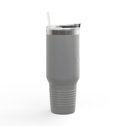 FaithStyles “Trap. Nap. Repeat.” Insulated Travel Tumbler – Stainless Steel Mug with Straw