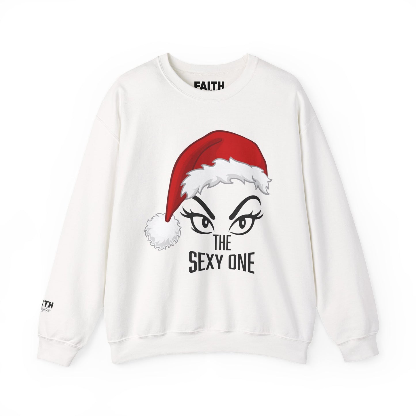 Sexy One Christmas Sweatshirt – Santa Hat Graphic Holiday Crewneck