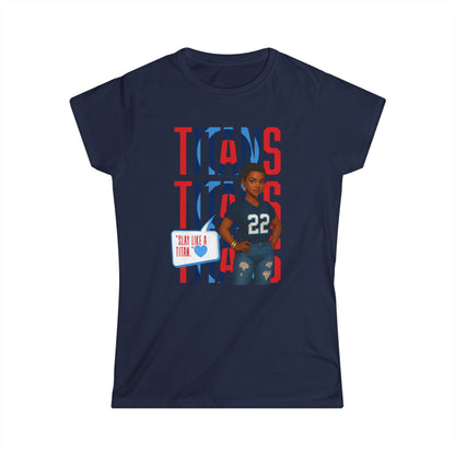 Women Sports Spirit Tee - Titans Fan Shirt, Game Day Outfit, Cheerleader Top, Birthday Gift, Teams Support Apparel