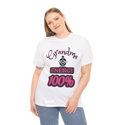Fun Grandma Energy T-Shirt, Gift for Grandmothers, Casual Tee, Family Reunion Wear, Cute Gift for Mother's Day, Humor Shirt