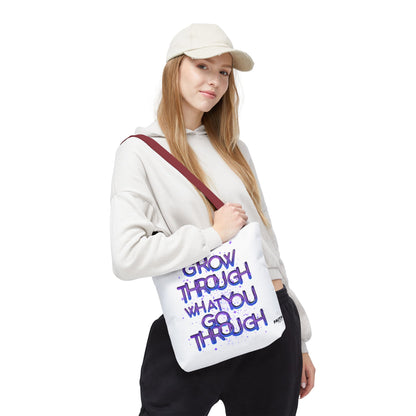 FaithStyles Tote — "Grow Through What You Go Through" Inspirational Quote Bag