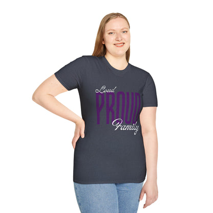 Proud Family Unisex T-Shirt, Lightweight Tee, Family Reunion Gift, Holiday Apparel, Personalized T-Shirt, Soft Cotton Top