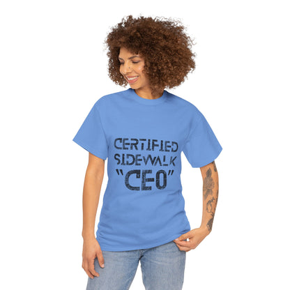 Certified Sidewalk CEO Tee - Fun Unisex T-Shirt, Birthday Gift, Casual Wear, Urban Style, Streetwear Fashion