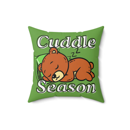 Cuddle Season Pillow - Cozy Home Decor, Great for Fall and Winter, Gift for Bear Lovers, Kids Room, Relaxation