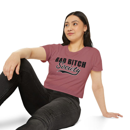 FaithStyles Bad Bitch Society Crop Top — Women's Festival Graphic Tee