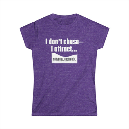 I Attract, Women's Softstyle Tee, Inspirational Tee for Women, Motivational Shirt, Casual Everyday Wear, Perfect Gift for Friends
