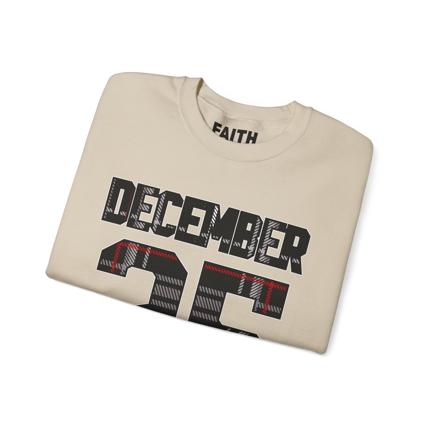 December 25 Plaid Number Crewneck Sweatshirt