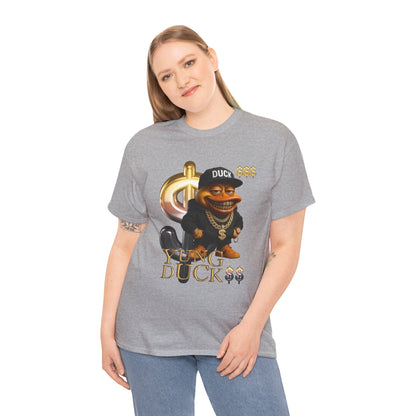 Yung Duck$$ Unisex Heavy Cotton Tee - Fun Streetwear T-Shirt for Casual Outfits