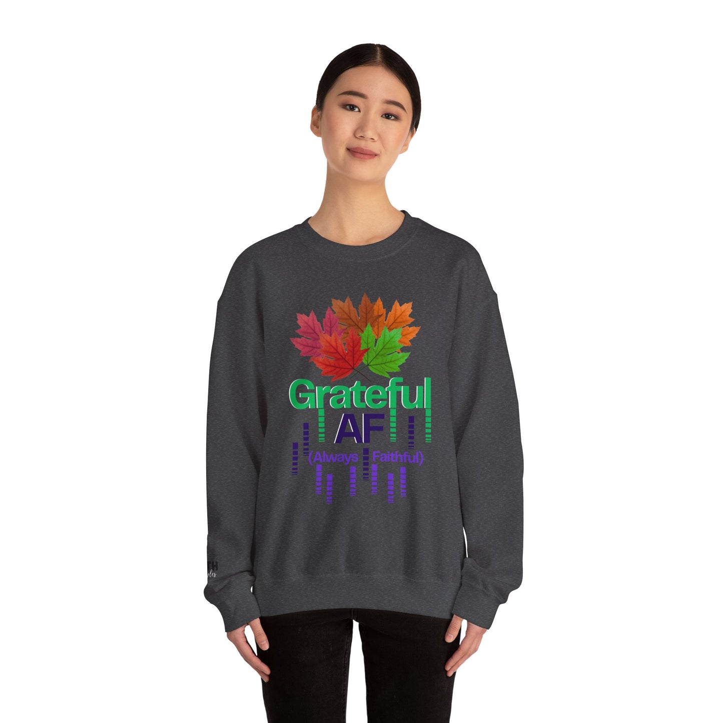 Grateful AF Crewneck Sweatshirt | Cozy Fall Apparel, Thanksgiving Gift, Autumn Vibes, Unisex Sweatshirt, Warm Layer
