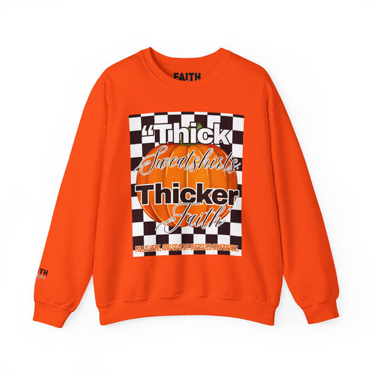 FaithStyles Thick Sweatshirts Pumpkin, Unisex Graphic Sweatshirt, Crewneck Sweatshirt, Sports Apparel, Cozy Casual Wear