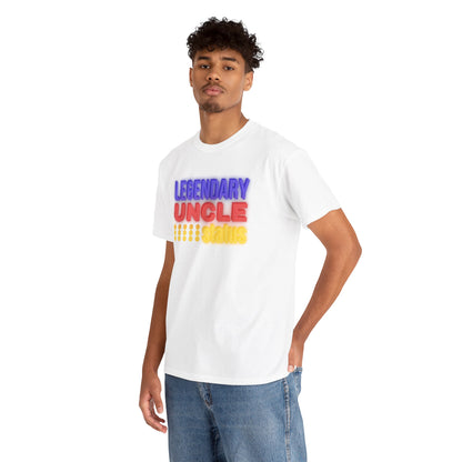 Legendary Uncle Heavy Cotton Tee, Gift for Uncle, Family Reunion Shirt, Fun Uncle T-Shirt, Birthday Gift for Him, Casual Wear
