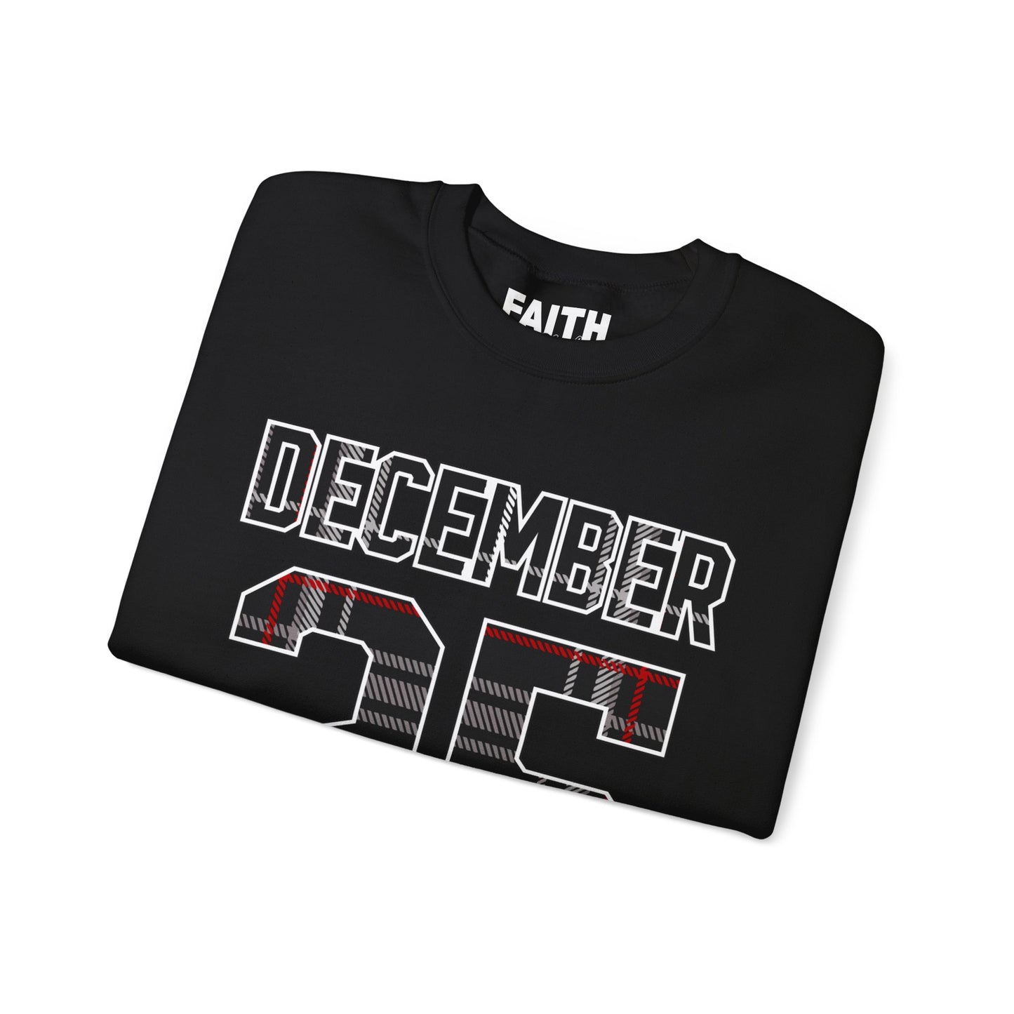 December 25 Plaid Number Crewneck Sweatshirt