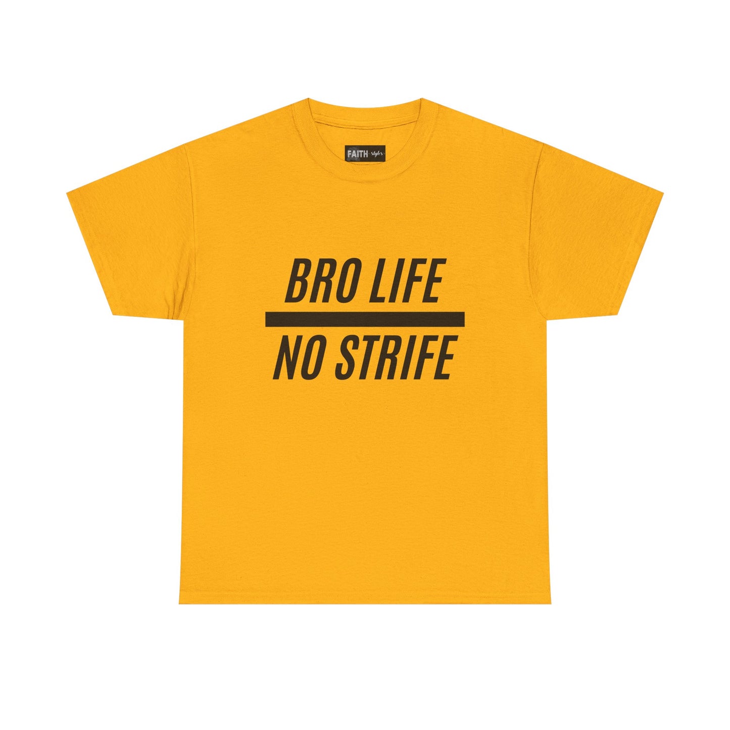 Bro Life Unisex Heavy Cotton Tee, Casual Graphic T-Shirt, Funny Gift for Friends, Everyday Wear, Brotherhood Apparel, Birthday Gift