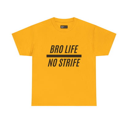 Bro Life Unisex Heavy Cotton Tee, Casual Graphic T-Shirt, Funny Gift for Friends, Everyday Wear, Brotherhood Apparel, Birthday Gift