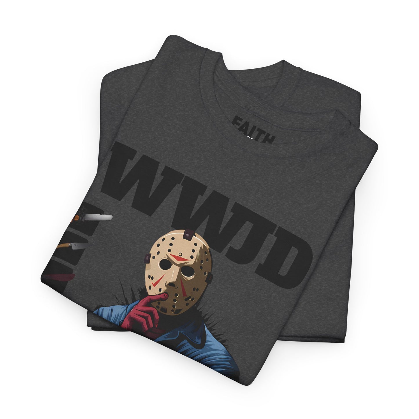 WWJD Unisex Heavy Cotton Tee, Graphic T-Shirt, Casual Wear, Gift for Him, Trendy Apparel, Statement Tee