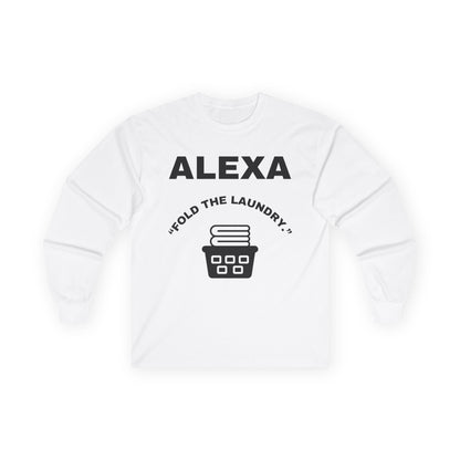 Funny Laundry Long Sleeve Tee, Gift for Mom, Birthday Gift, Homeowner Shirt, Casual Wear, Laundry Humor Tee, Daily Use