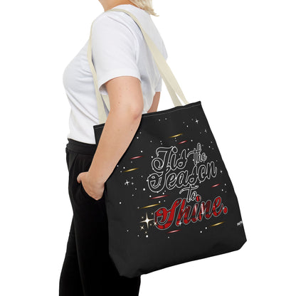 Holiday Tote Bag — 'Tis the Season to Shine Christmas Shopper Tote