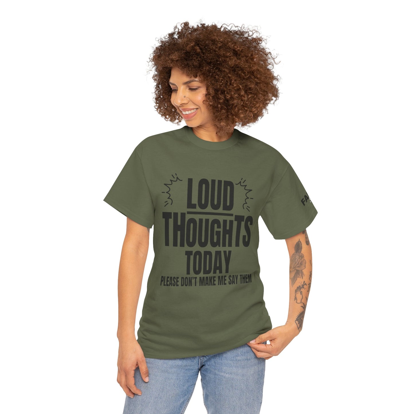 FaithStyles Loud Thoughts Today T-Shirt — Funny Mental Health Graphic Tee