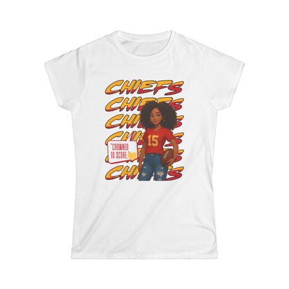 Chiefs Game Day Women's Tee, Football Fan Shirt, Cute Sports Apparel, Casual Women's Top, Gift for Chiefs Fans, Unique Team Spirit