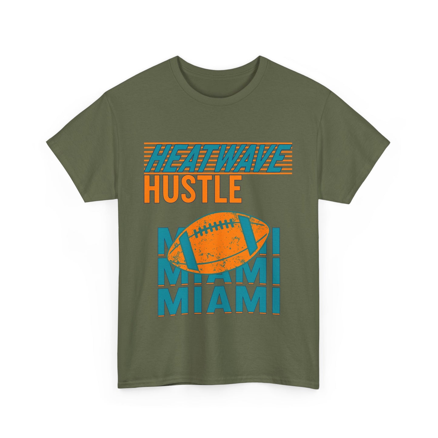 Miami Heatwave Hustle Male Heavy Cotton Tee, Sportswear, Football Shirt, [...]