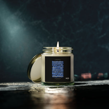 FaithStyles "INSPIRATION" Scented Wax Candles, Coconut Apricot Wax (4oz, 9oz)