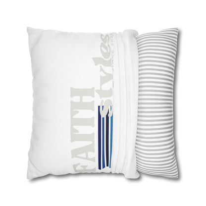 Faith Themed Square Pillowcase, Inspirational Home Decor, Throw Pillow Cover, Modern Accent Cushion, Gift for New Home