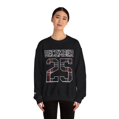 December 25 Plaid Number Crewneck Sweatshirt