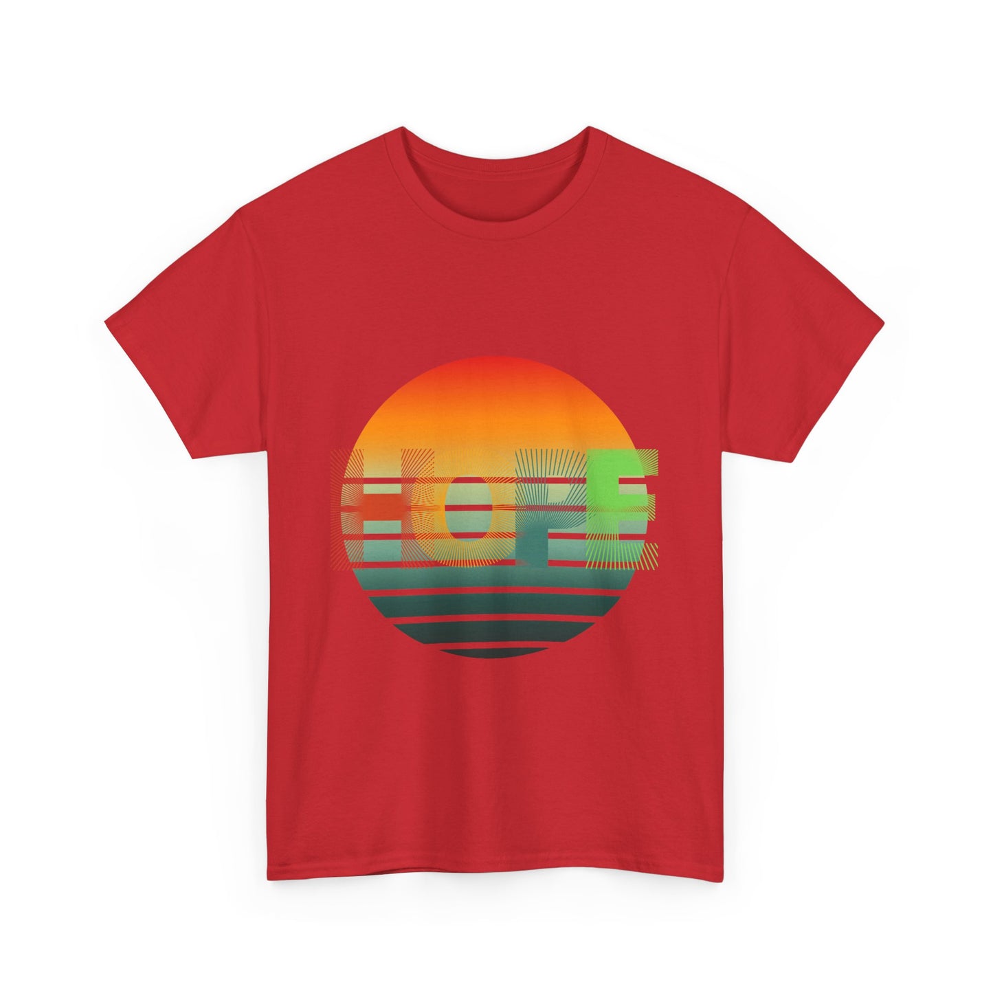 "HOPE" Sunset Vibes Unisex Cotton Tee, Summer T-Shirt, Gift for Him/Her, Casual Wear, Beach Day Outfit, Eco-Friendly Fashion
