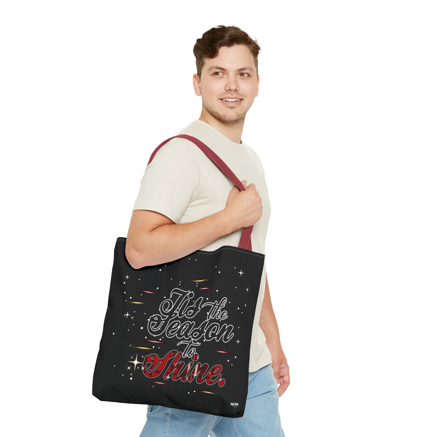 Holiday Tote Bag — 'Tis the Season to Shine Christmas Shopper Tote