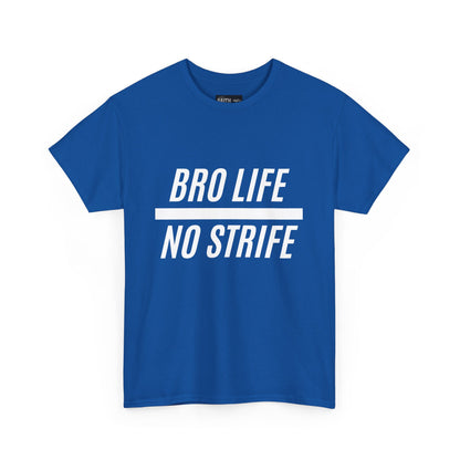 Bro Life Unisex Heavy Cotton Tee, Casual Graphic T-Shirt, Funny Gift for Friends, Everyday Wear, Brotherhood Apparel, Birthday Gift