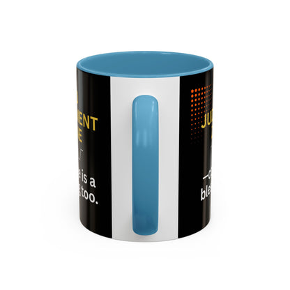 No Judgment Zone Coffee Mug, Funny Gift for Coffee Lovers, Unique Java Cup, Perfect for Birthdays, Inspirational Drinkware