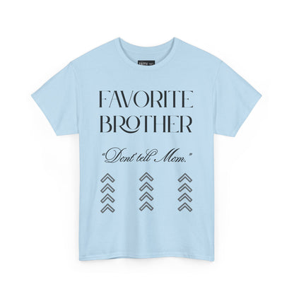 Favorite Brother Unisex Heavy Cotton Tee - Perfect Gift for Siblings, Casual Wear, Birthday, Family Reunion, Everyday Comfort
