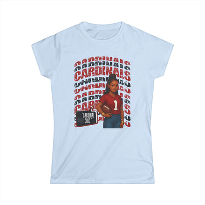 Cardinals Women's Softstyle Tee - Cheerful Sportswear, Gift for Fans, Casual Outfit for Game Days, Birthday, Football Game, Team Spirit