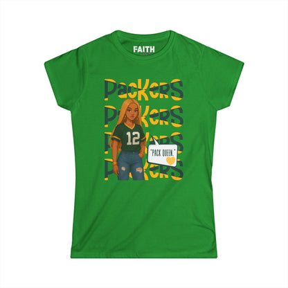 Women's Softstyle Tee - Packers Queen Shirt, Casual Sportswear, Game Day Top, Gift for Football Fans, Football Mom T-shirt