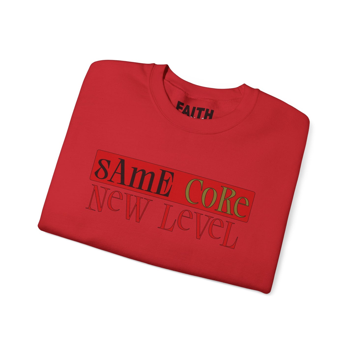 Crewneck Sweatshirt — "Same Core New Level" Graphic Pullover