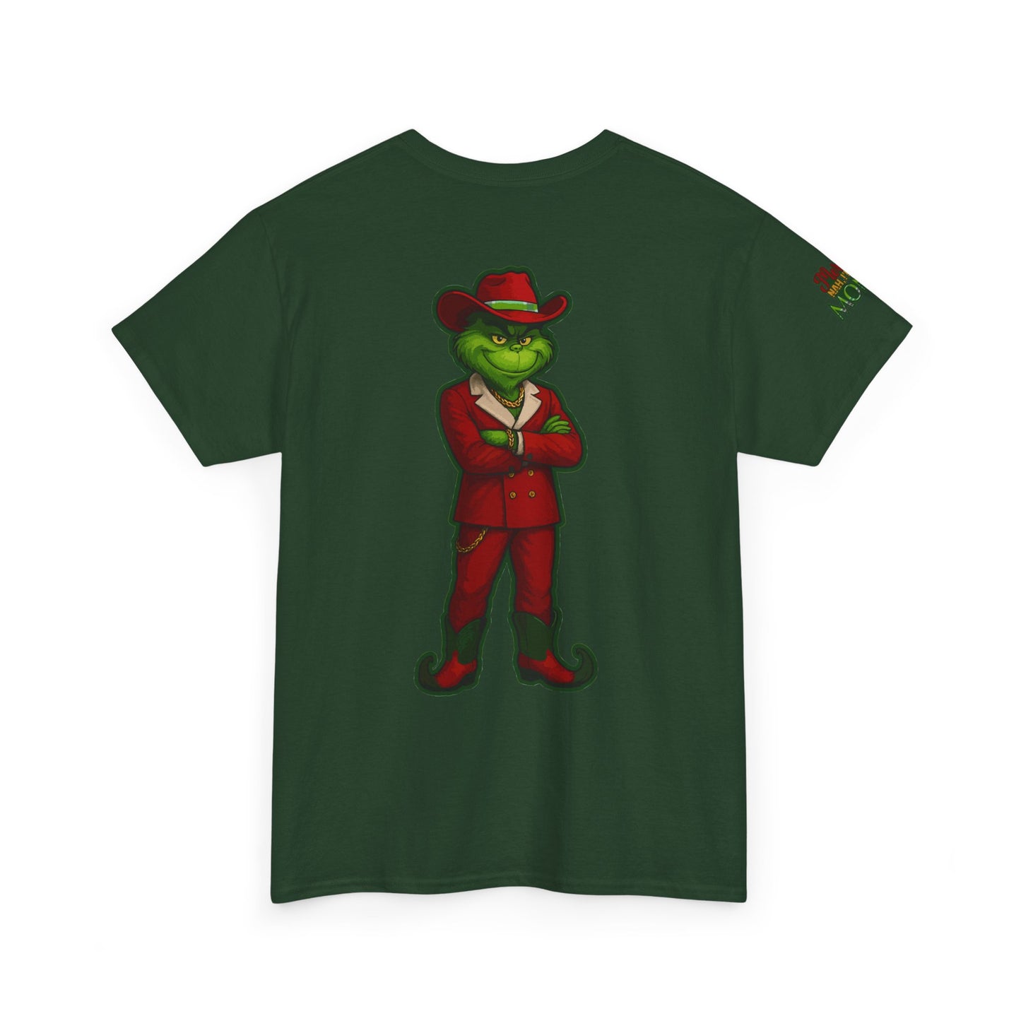 Grinch Inspired in Red Suit Tee — "Nah, I’m Money" Christmas Graphic T-Shirt