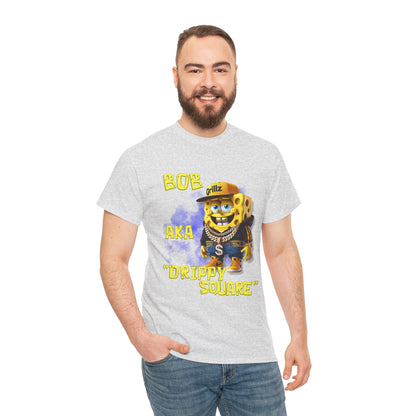 "DRIPPY SQUARE" Funny Unisex Heavy Cotton Tee - Graphic T-Shirt