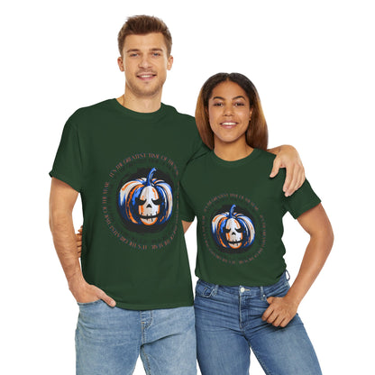 Halloween Pumpkin Tee, Unisex Halloween Shirt, Spooky Fall Apparel, Autumn Outfit, Trick or Treat Gift