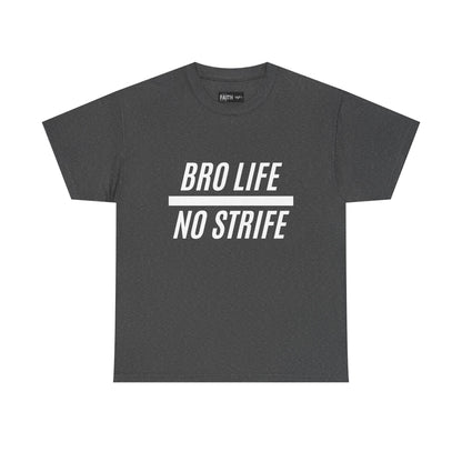 Bro Life Unisex Heavy Cotton Tee, Casual Graphic T-Shirt, Funny Gift for Friends, Everyday Wear, Brotherhood Apparel, Birthday Gift