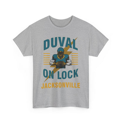 Jacksonville Duval On Lock Tee for Sports Fans | Male Heavy Cotton Tee, [...]