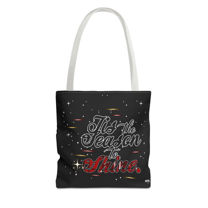 Holiday Tote Bag — 'Tis the Season to Shine Christmas Shopper Tote