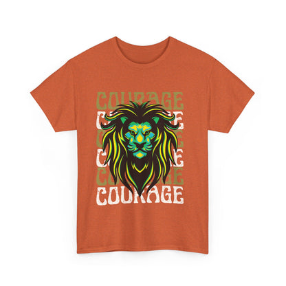 Courageous Lion Tee, Motivational Shirt, Unisex Cotton T-Shirt, Gift for Strength, Inspirational Apparel, Courage Theme