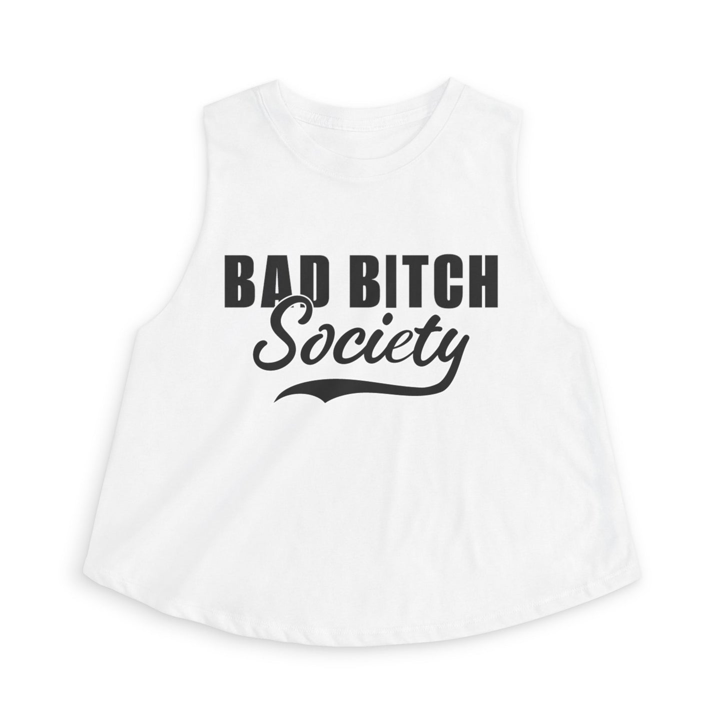 FaithStyles Bad Bitch Society Crop Top — Feminine Bold Graphic Women's Crop